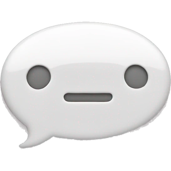 Speech bubble saying the word comment emoji