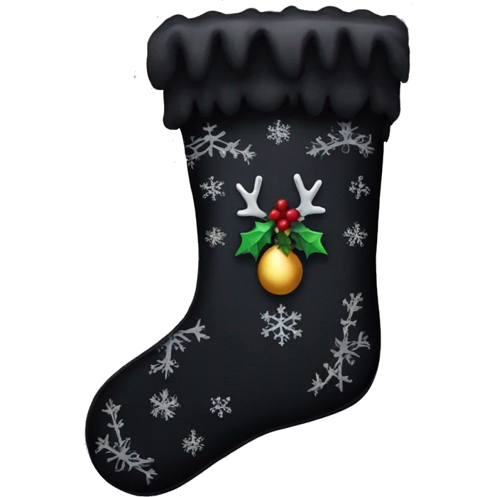 Gothic Christmas stocking emoji