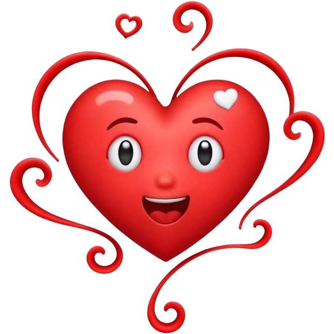 A heart emoji with a playful, dizzy expression, swaying slightly as if it’s tipsy, with small swirls or stars around it to symbolize dizziness or drunkenness emoji