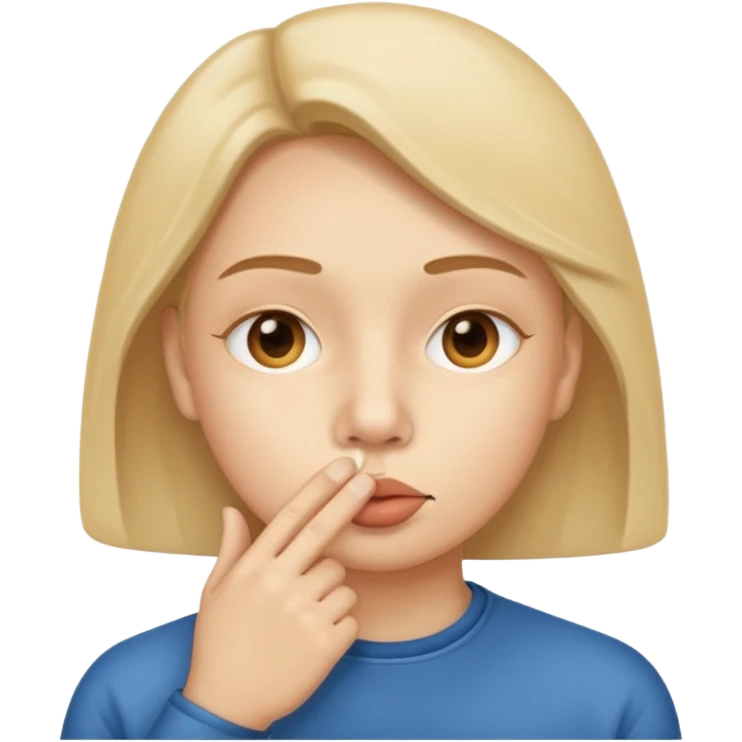 Silent face, shushing emoji