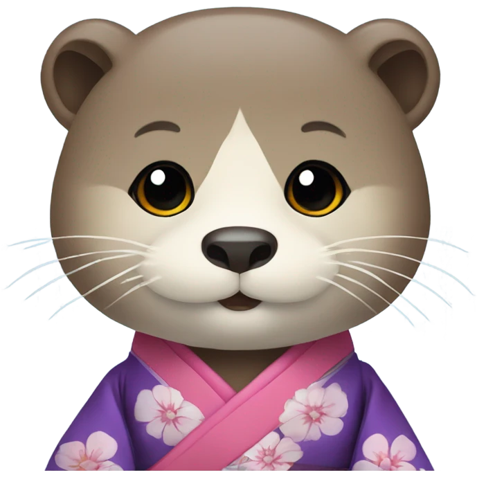 a otter face wearing traditional korean hanbok emoji