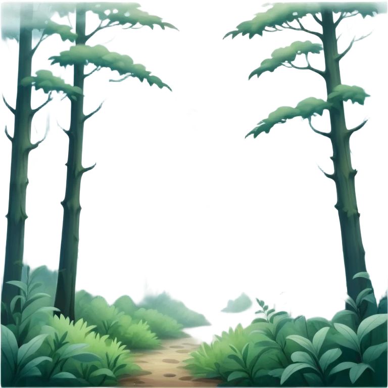 foggy mist in a forest emoji