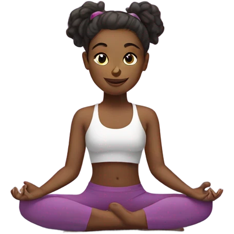 girls yoga  emoji