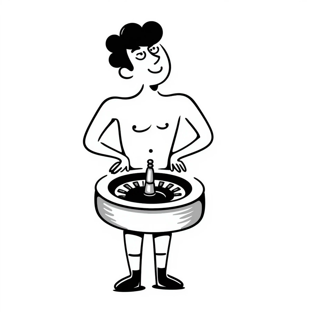 Beautiful abs, with a roulette wheel forming a loop around the waist, clear lines, easy to identify emoji