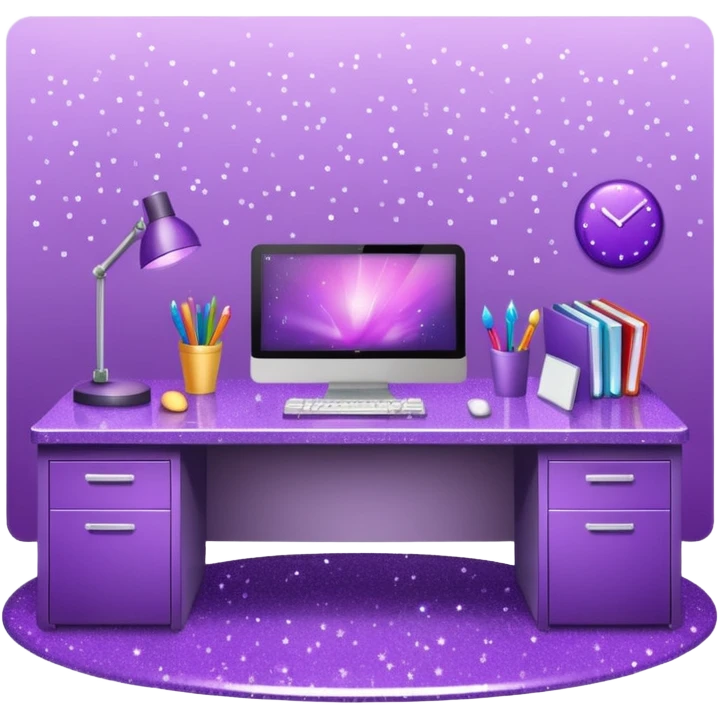 Purple Glitter office emoji