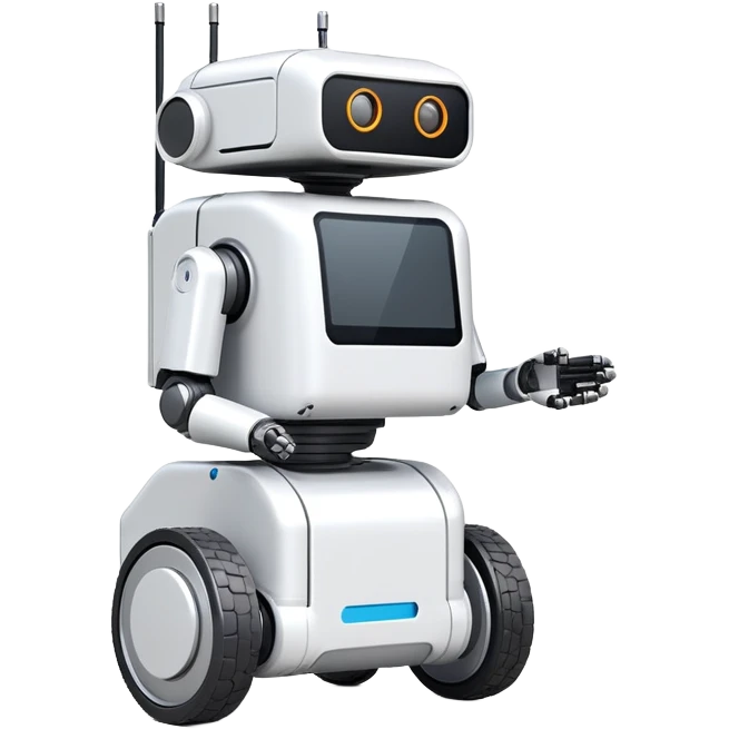 Lightweight delivery robot with modular cargo slots emoji