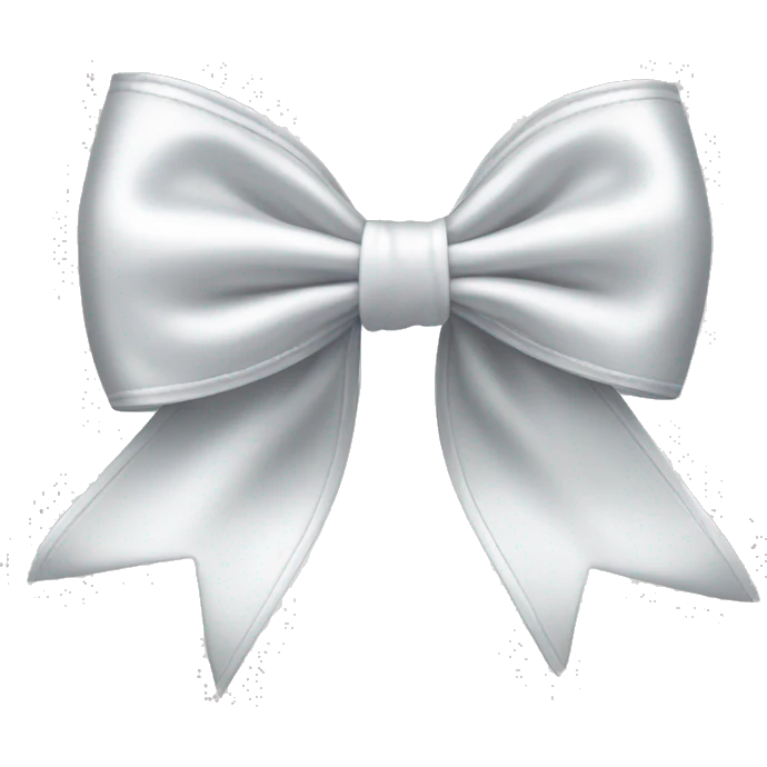 white satin bow emoji