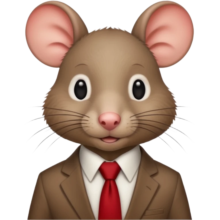 rat wearing  red tie emoji