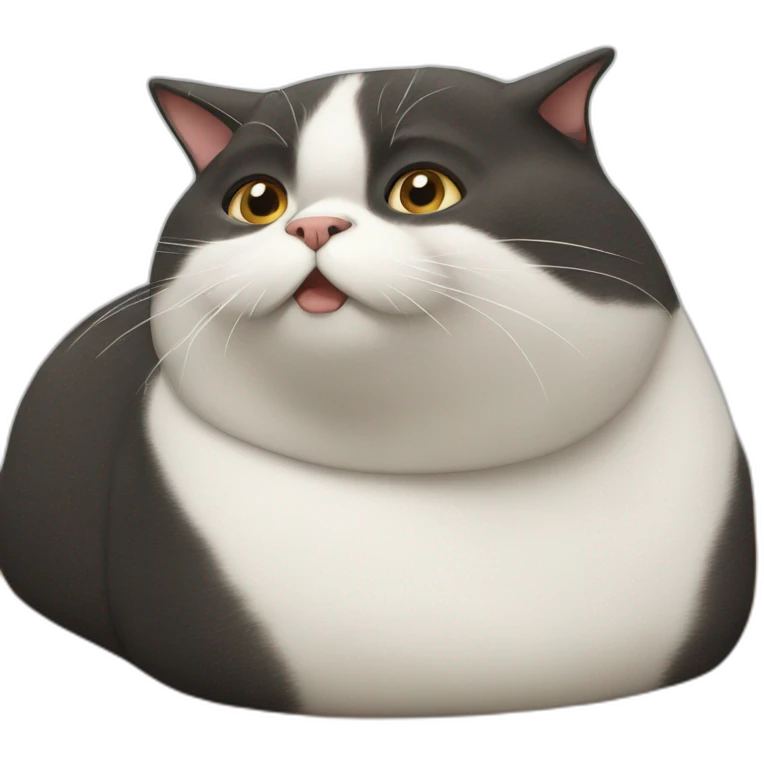amazed fat cat emoji