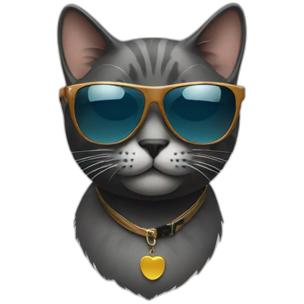 Cat with sunglasses emoji