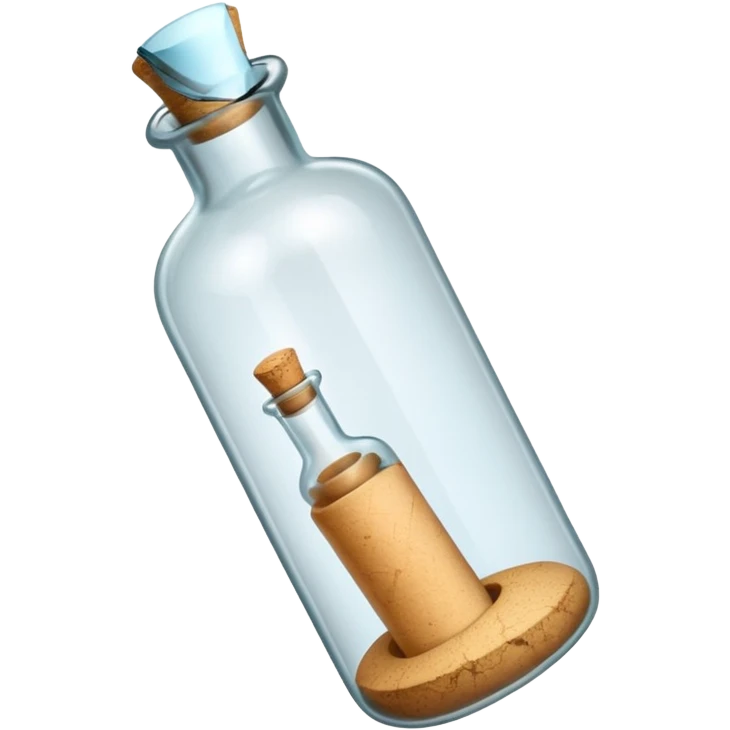A sea Message Bottle, big emoji