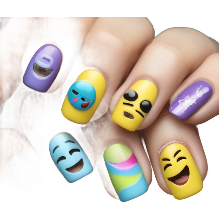 unghie press on emoji