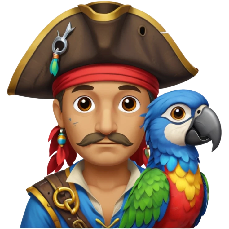 pirate and parrot emoji