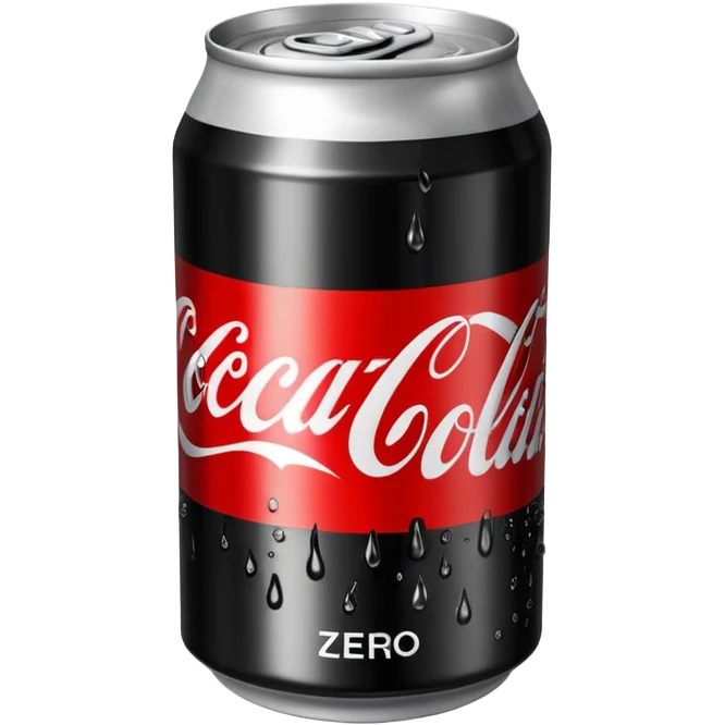 Coca cola Zero in lattina
 emoji