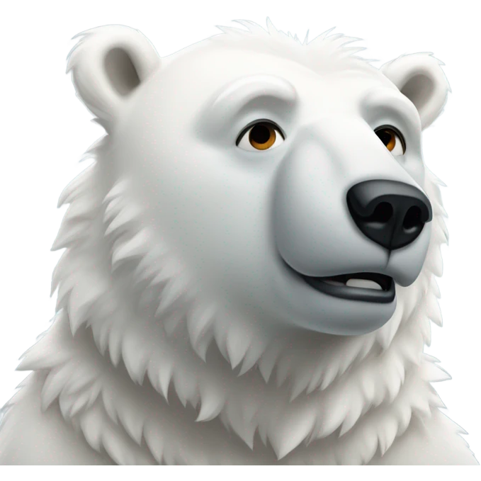 Polar bear with Fever emoji