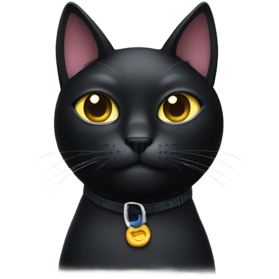 Black cat wearing mankini emoji