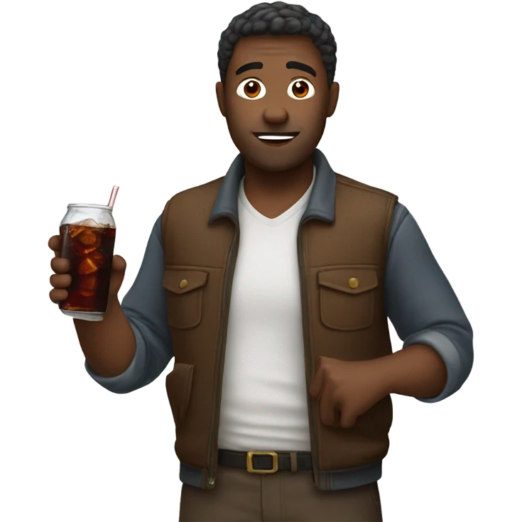 Man drink cola emoji