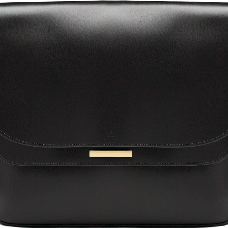 black leather messager bag emoji