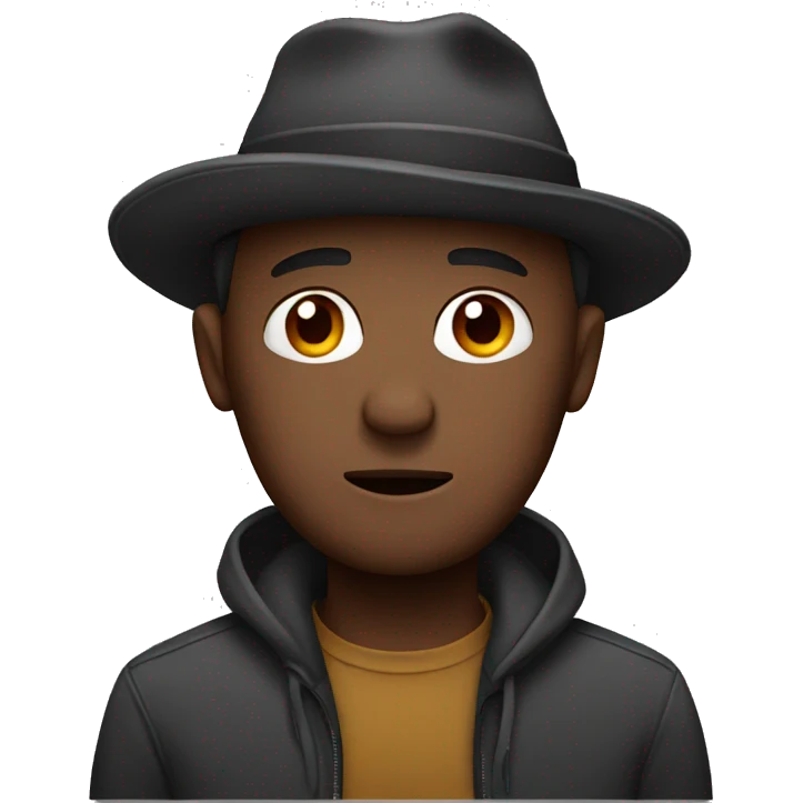 man sad wearing a maroon hat emoji