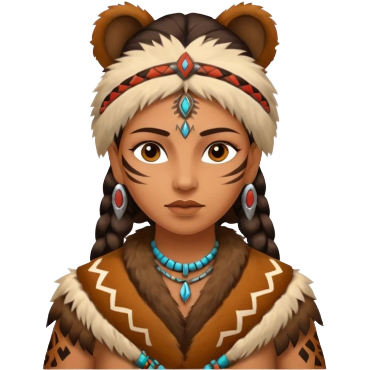ancient woman wearing animal skin cloth emoji