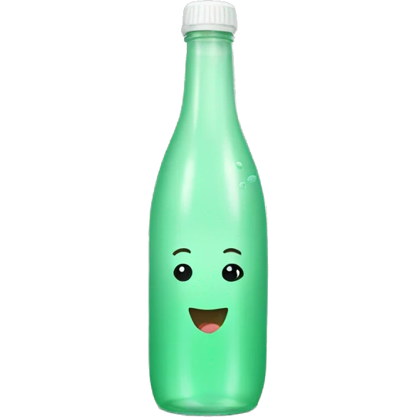 Mint green drink in bottle emoji