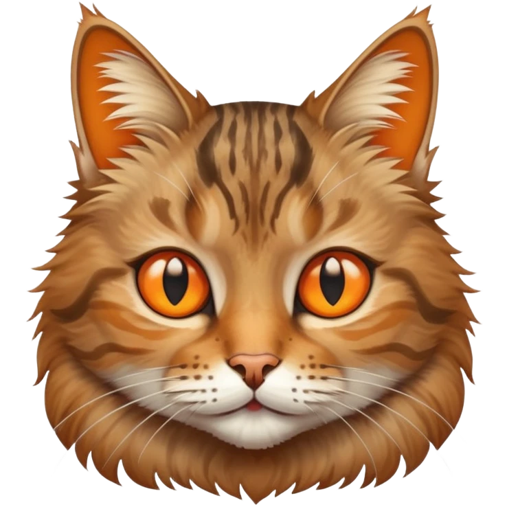 a tabby cat with one orange spot on her head emoji