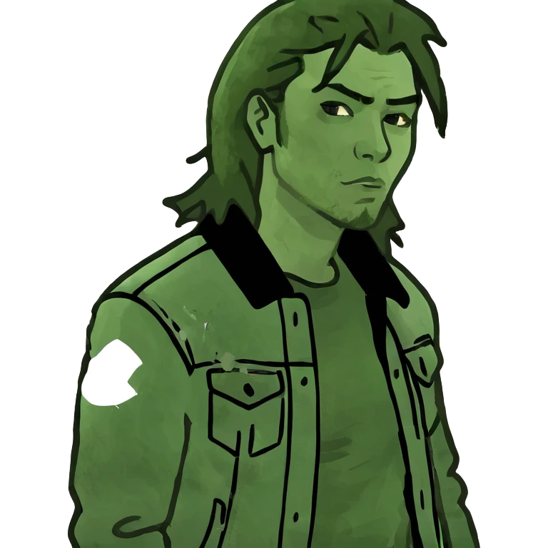 Crackhead with a mullet emoji