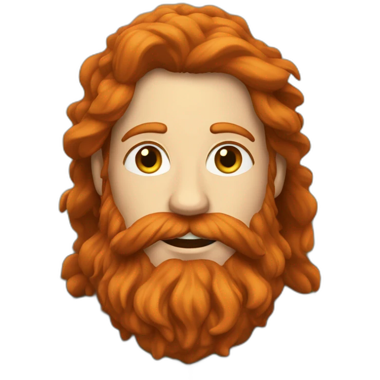 Full bodied Red headed hiker with long beard emoji