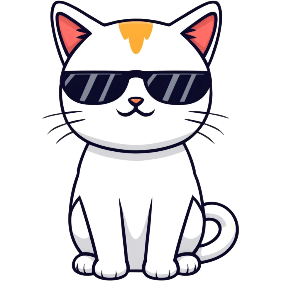 Cat with sunglasses emoji