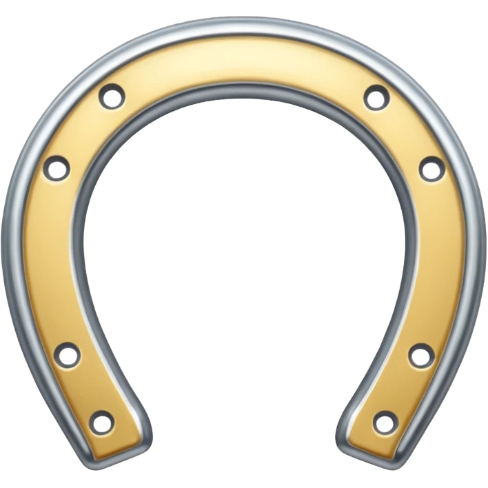 Horse shoe silver upside down  emoji