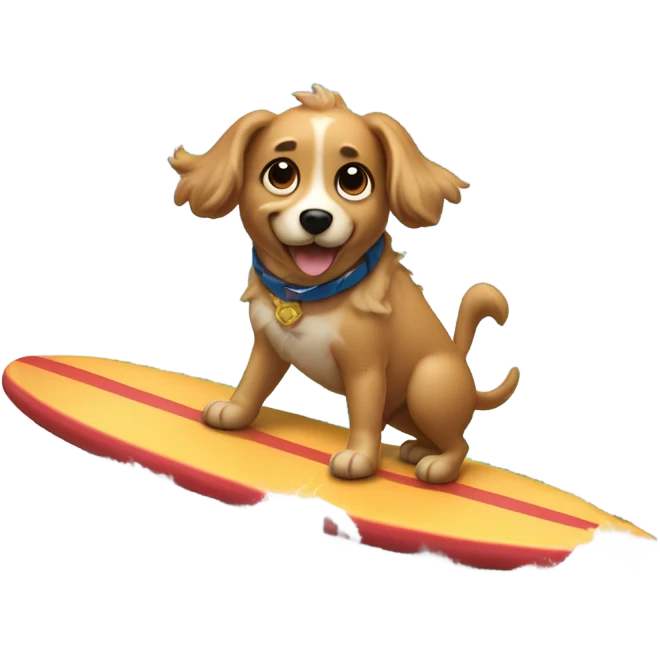 dog surfing emoji