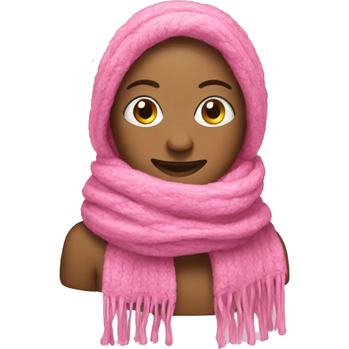 Pink Winter Scarf emoji