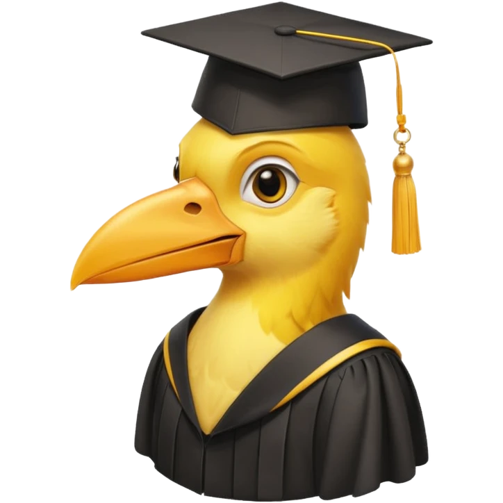 Bird graduate college emoji