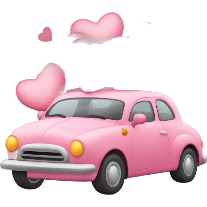 Car de cerdito con corazones emoji
