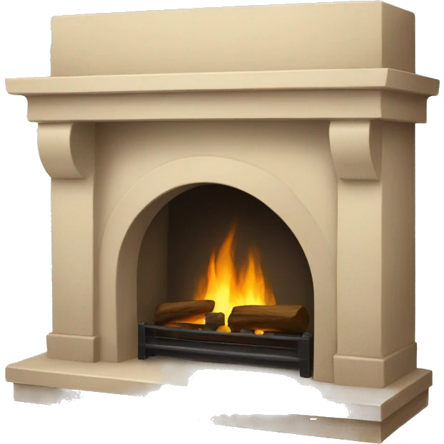 Beige fireplace emoji