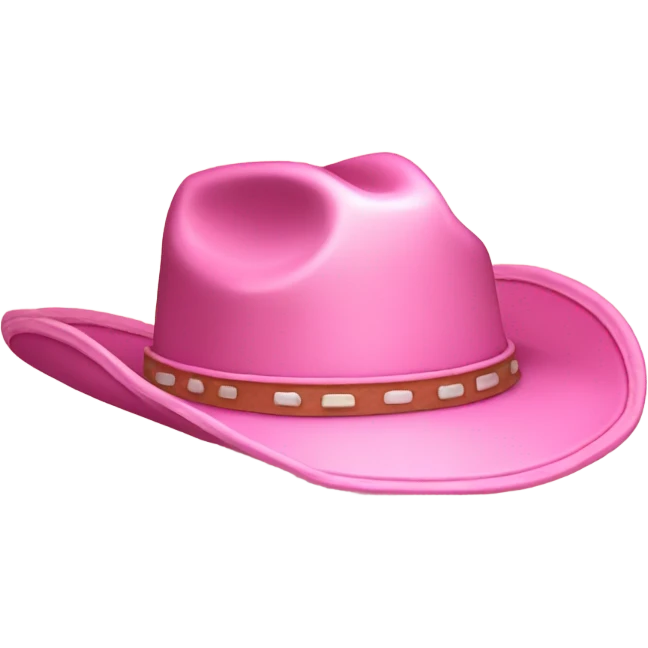 Pink cowboy hat  emoji