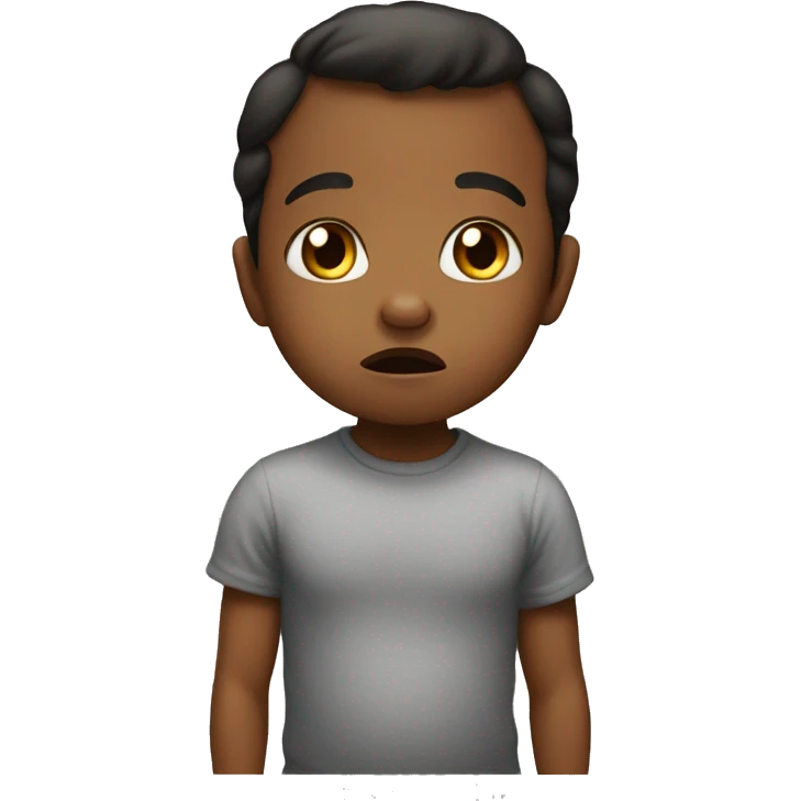 the baby is afraid of people emoji