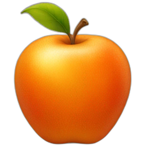 orange color apple emoji