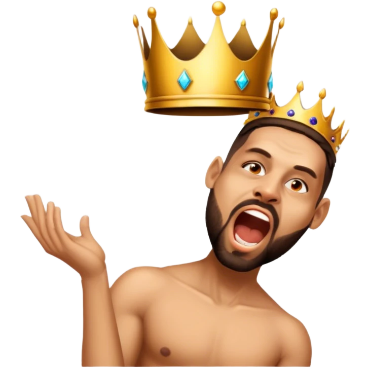 Wearing a crown emoji