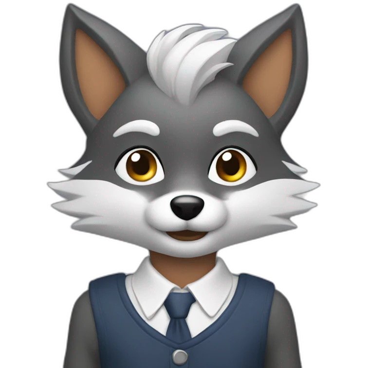 silver fox emoji