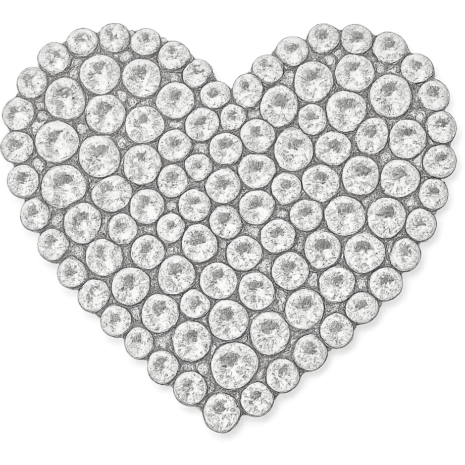 Rhinestone  heart, remove background emoji