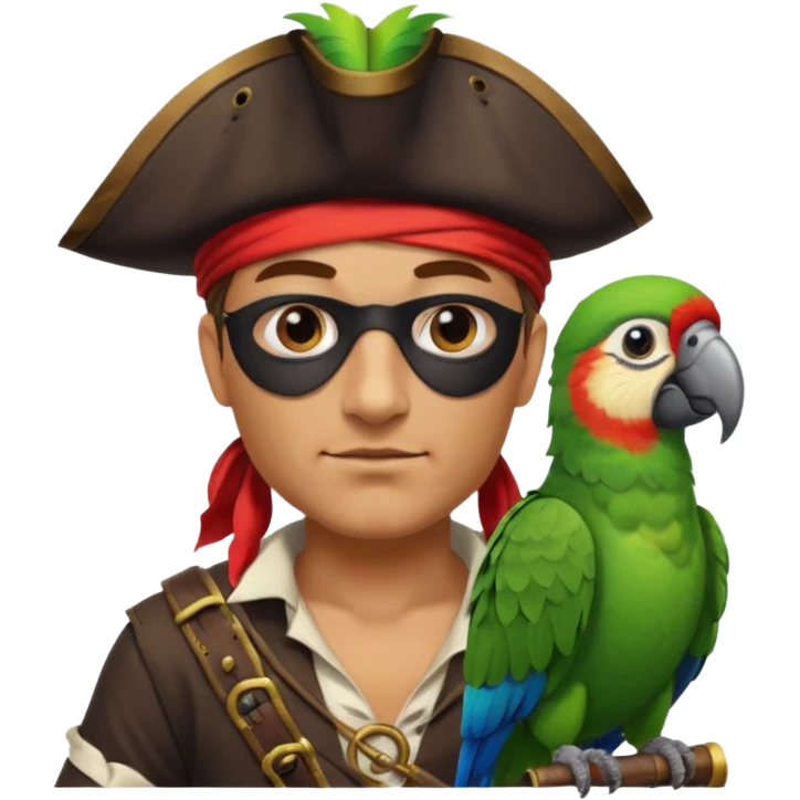 pirate and parrot emoji