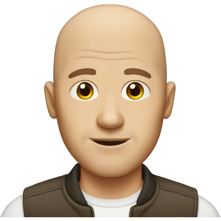 A bald man with one brown hair  emoji