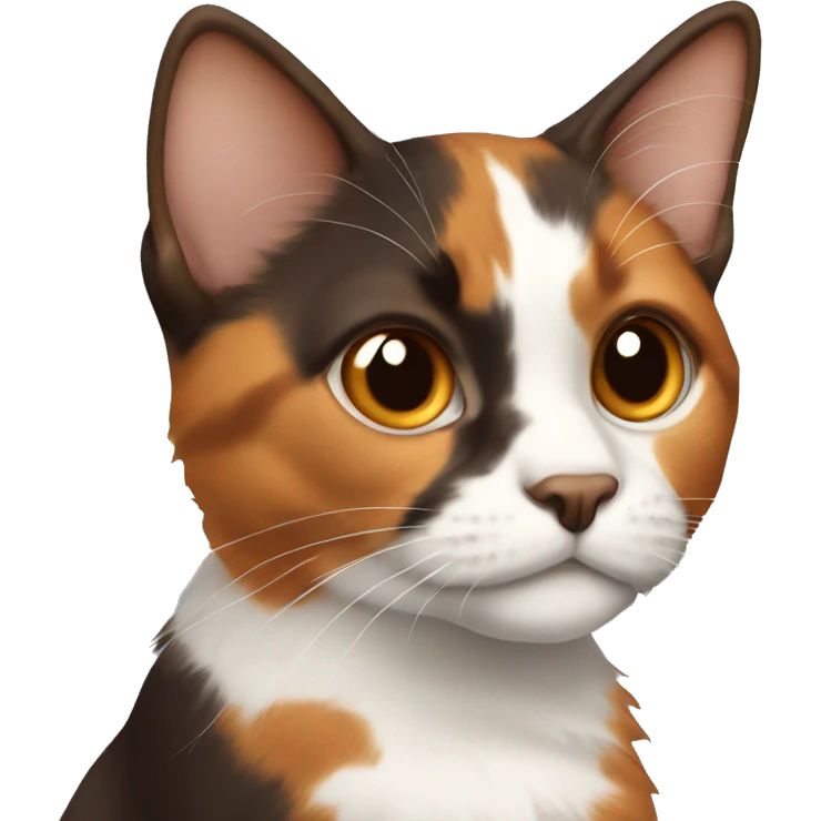 Brown and orange calico emoji