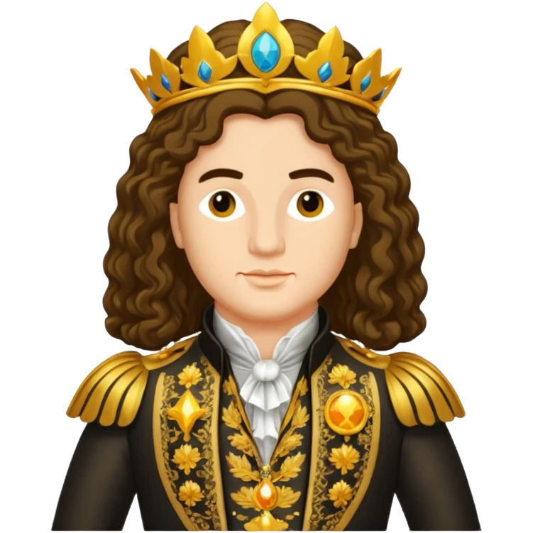 golden sun head Louis XIV emoji