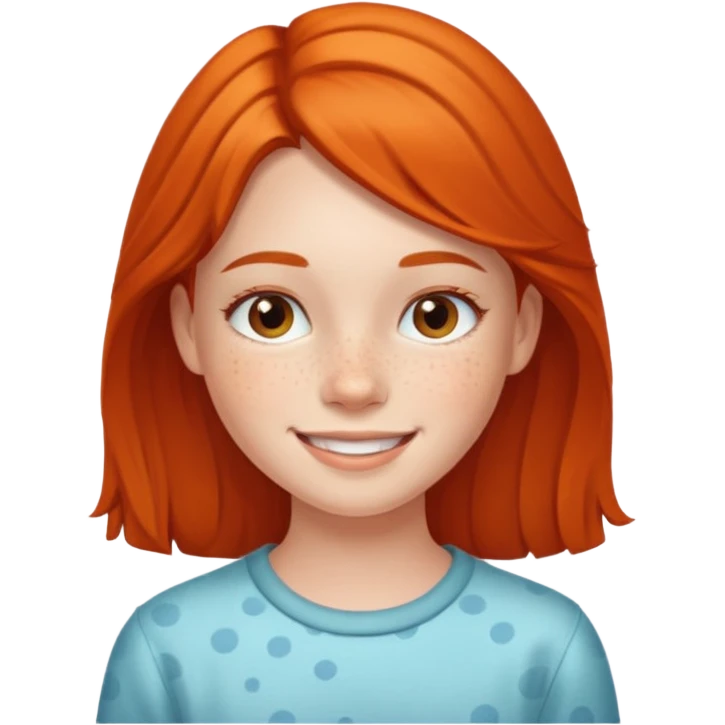 chica joven con pecas emoji