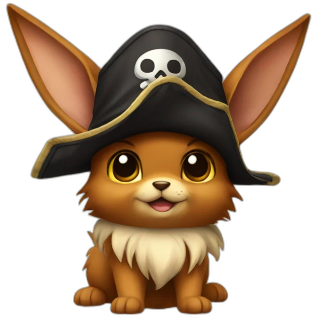 eevee with a pirate hat emoji