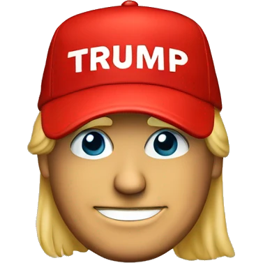 Donald Trump with a ”MAGA” Red hat emoji