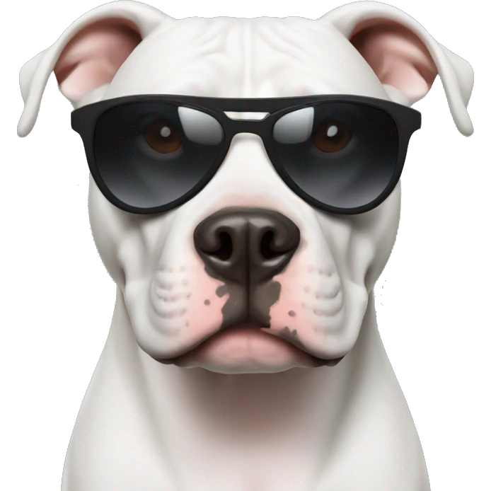 Pitbull with sunglasses emoji