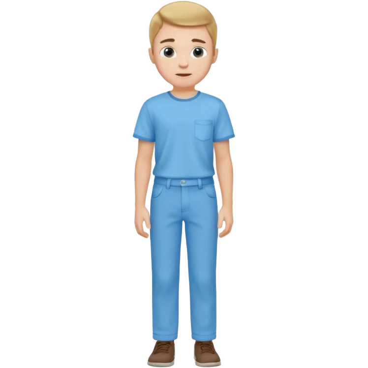 Sky blue pant and shirt boy emoji